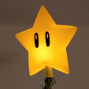 Super Mario Star Tree Topper Poinsettia Christmas tree decorations image 3