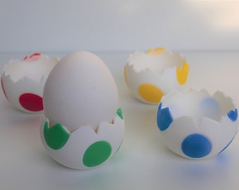 Colorful Super Mario Egg Cups | Yoshi egg holder