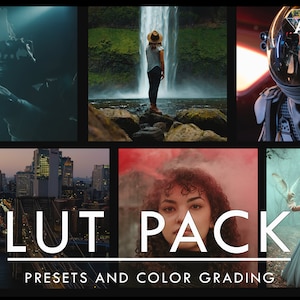 Pakket met 200+ filmische film LUT&#39;s voor kleurgrading van video en foto. Te gebruiken met Adobe, Lightroom, Da Vinci, Final Cut Pro en meer.