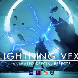 200 Lightning VFX videos for overlays, animation, and special effects. Use them to edit on Premiere, Final Cut Pro, After Effects, and more.