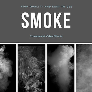 Smoke VFX videos for overlays, animation and special effects. Transparent effects for editing on Final Cut Pro, Adobe After Effects and more