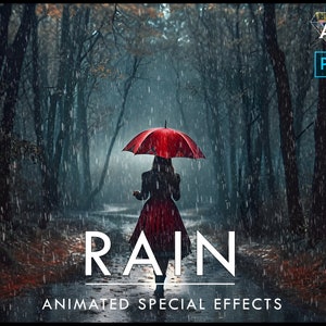 43 Rain VFX for video overlays. Use as Overlays for Storms and Weather Photography.