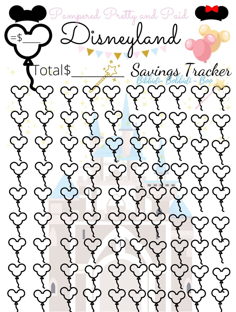 Disneyland Savings Tracker - Etsy