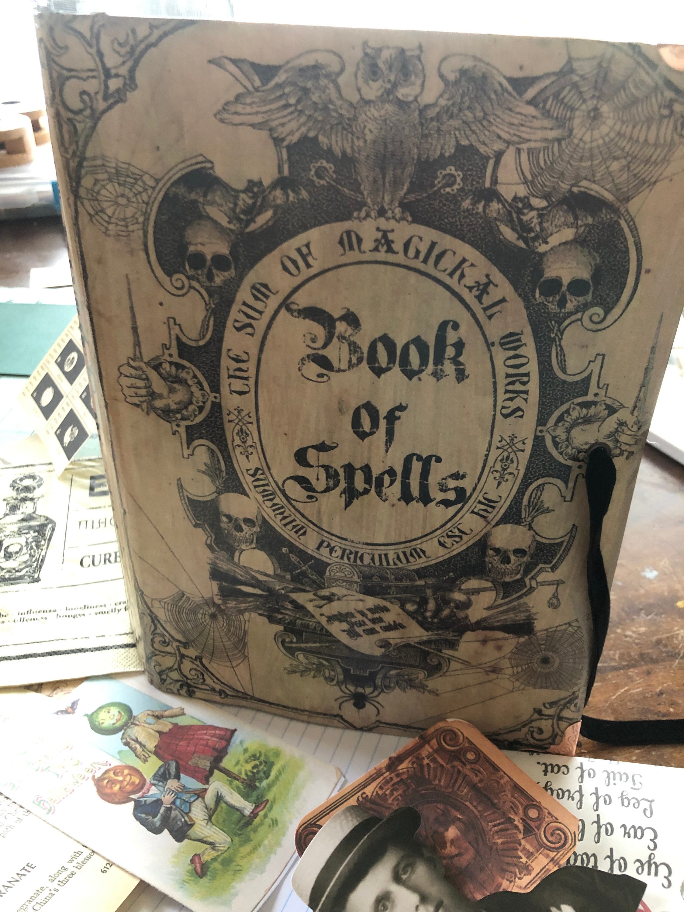 SPELL BOOK COVER Old Witchcraft Printable Cover for Grimoire