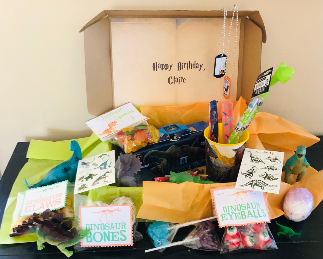 Dinosaur Gift Box, Birthday, Graduation, Any Occasion Gift Etsy