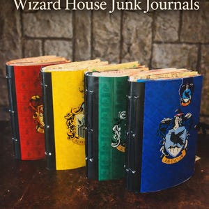 Wizard House Junk Journal with Acceptance Letter-Personalized Handmade Wizard Diary Gift