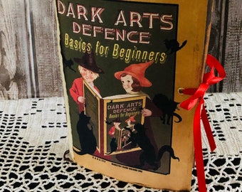 Personalized Dark Arts Defence Junk Journal with acceptance letter, Upcycled Notebook, Diary, Scrapbook, Cosplay