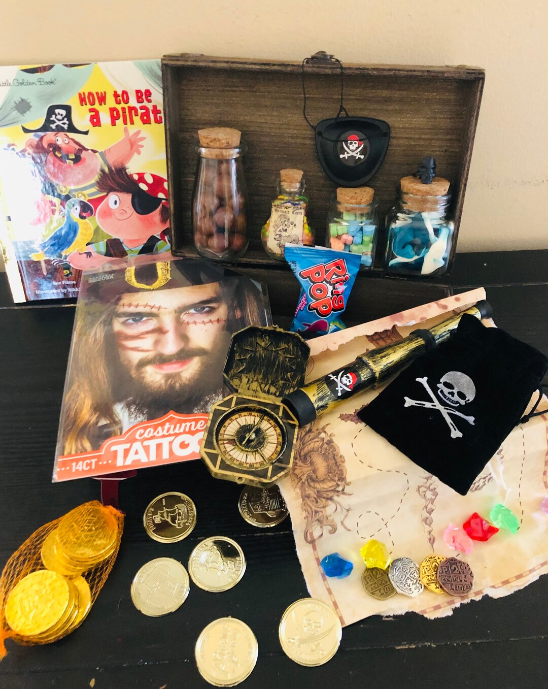 Pirate Treasure Chest Gift Box Unique Birthday Gift Edible Etsy