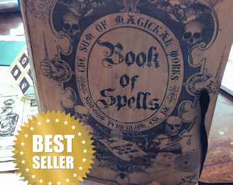 Spell Book, Journal, Witch's Book of Spells, Ancient, Vintage, Diary, Grimoire, Prop, Cosplay, Replica