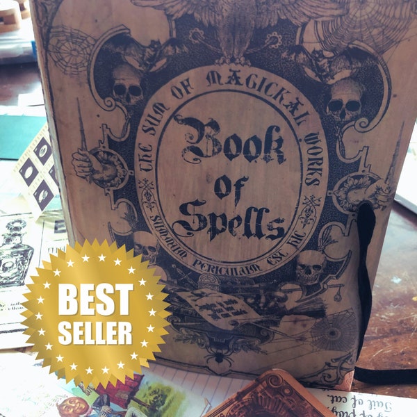 Spell Book, Journal, Witch's Book of Spells, Ancient, Vintage, Diary, Grimoire, Prop, Cosplay, Replica
