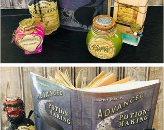 Personalized Wizard School Book Junk Journals with Acceptance Letter, Upcycled Notebook, Diary, Scrapbook, Cosplay