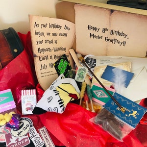 Caja de regalo de mago, carta de aceptación personalizada, regalo de cumpleaños, regalo para cualquier ocasión, varita, vacaciones sorpresa, ENVÍO PRIORITARIO GRATUITO