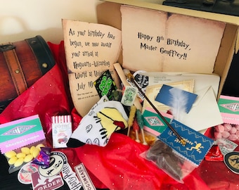 Wizard Gift Box: Personalized Acceptance Letter, Wand & Candy
