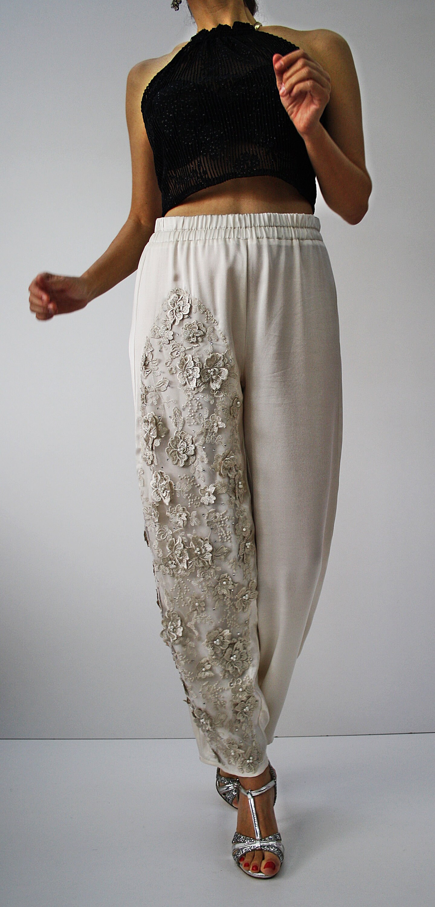 Sahel Silk Satin Trousers