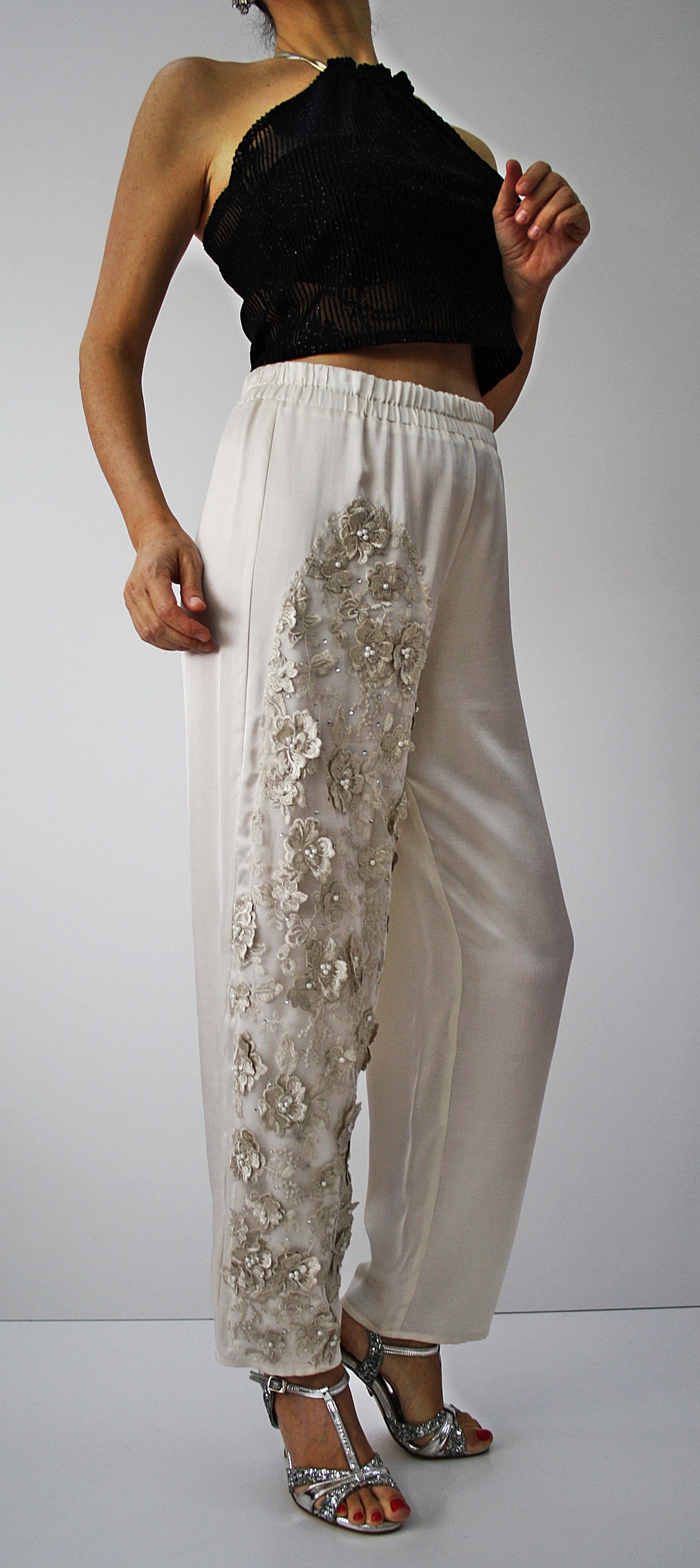 Silk Chiffon Trousers