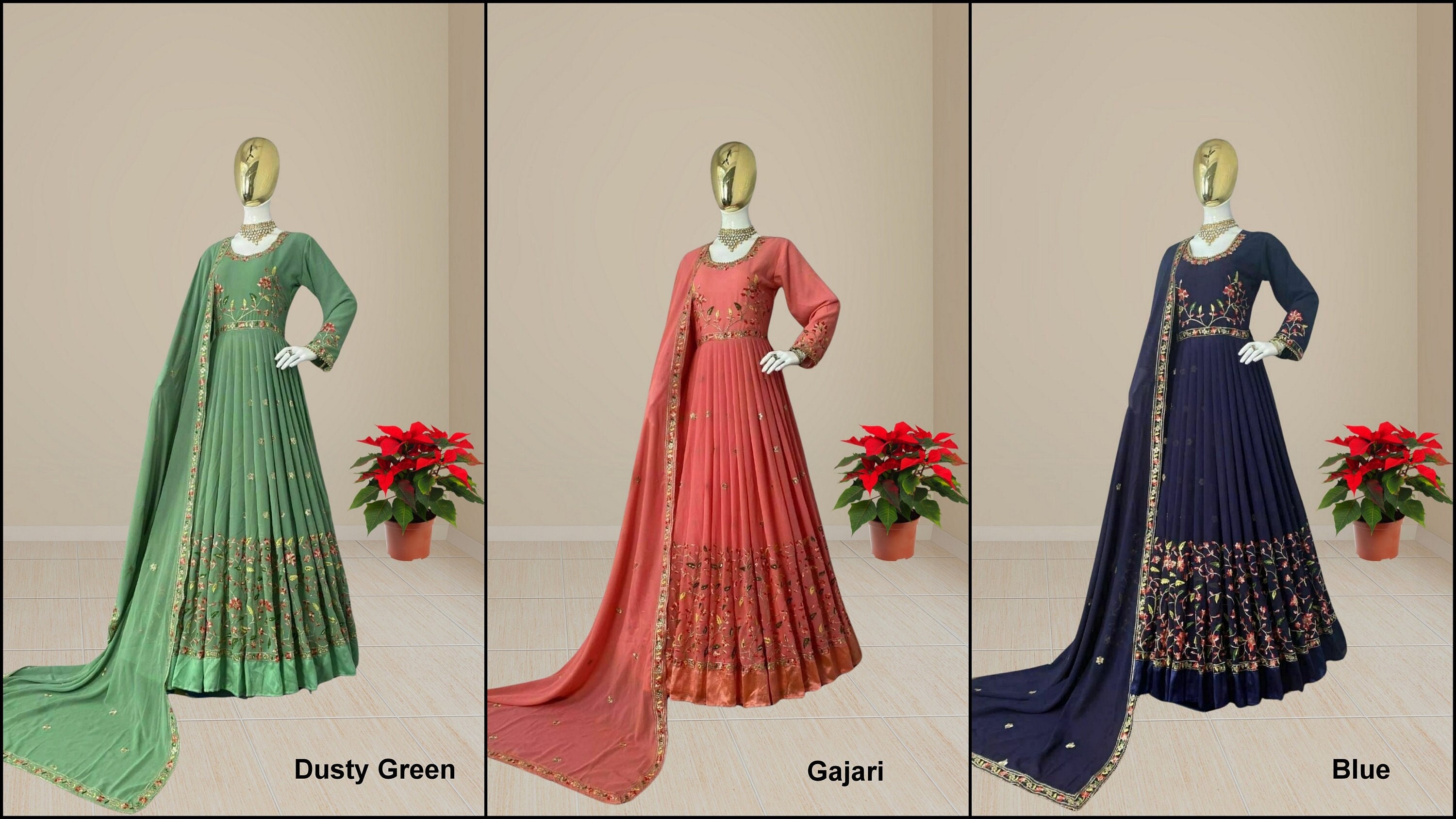 Ethnic Gowns | Full Length Gown...full Gher Umbrella Gown...home | Freeup