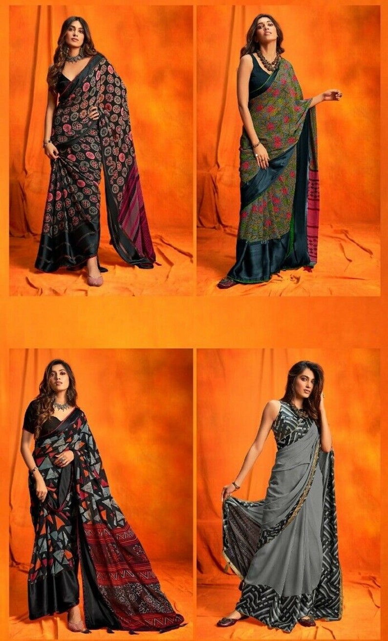 New Ethnic Digital Floral Print Festive Saree Womens Soft Silk Party Wear Sari New Ethnic Digital Floral Print Festive Saree Womens Soft Silk Party Wear Sari