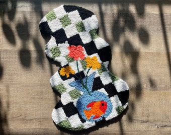 Tufted Fish Flower Pot Rug/Carpet