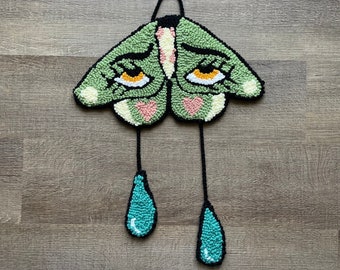 Melancholy Moth | Hand-Tufted Wall Hanging
