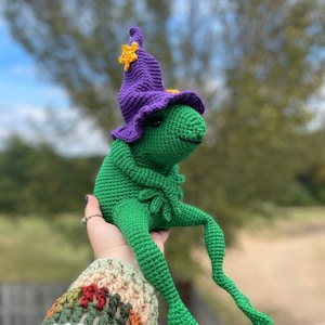 Crochet Frog Wizard Plush