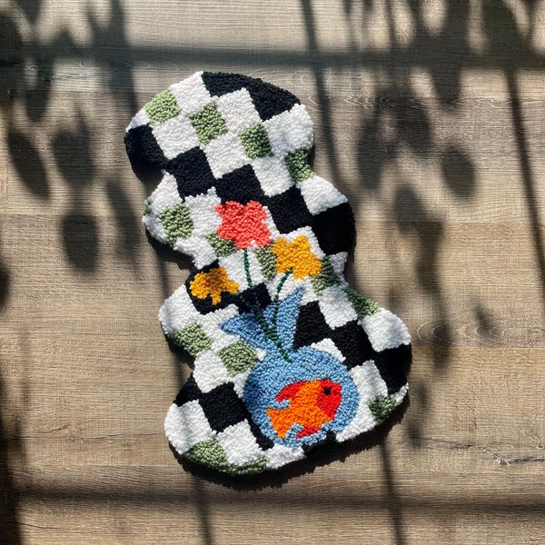 Tufted Fish Flower Pot Rug/Carpet