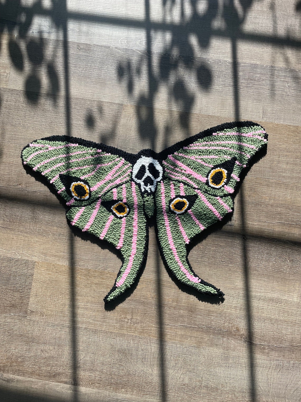 Hand-tufted Luna Moth Rug/carpet - Etsy