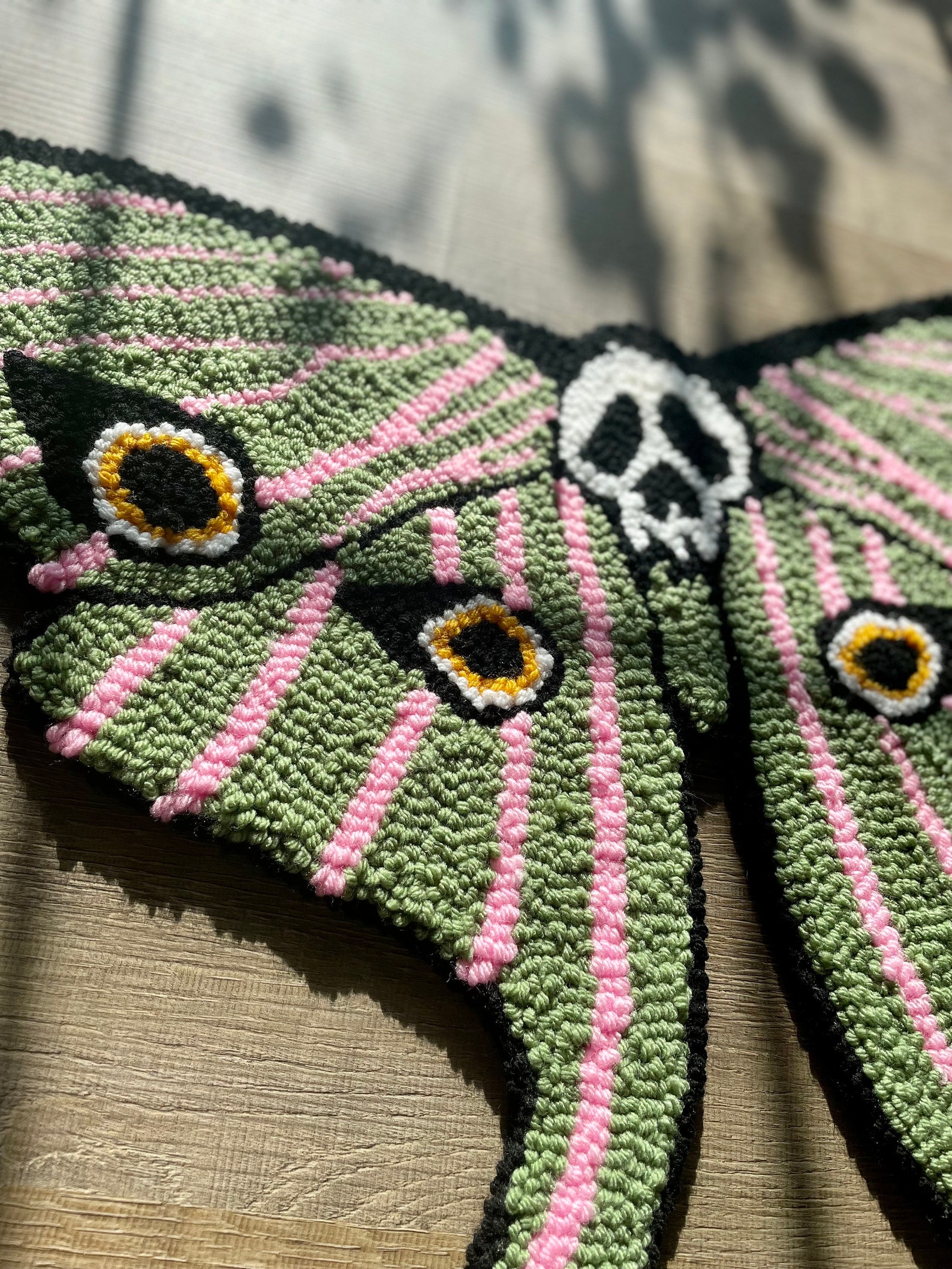 Hand-tufted Luna Moth Rug/carpet - Etsy