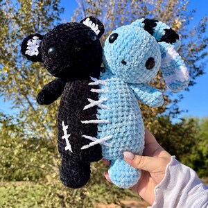 Two-Headed Crochet Bear/Bunny Mutant Plushie