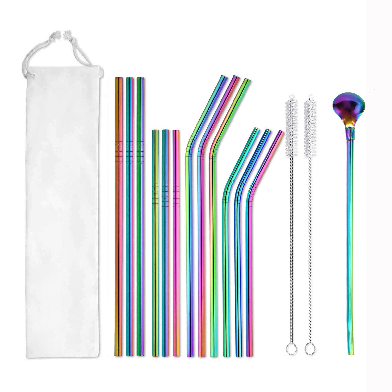 Straw, Reusable Stainless Steel Straws, & Drinking Straws With 16
