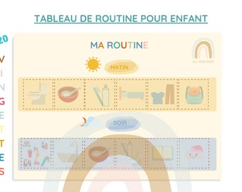 Tableau de routine pour enfant