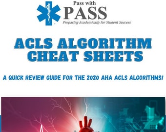 ACLS-algoritme Cheat Sheets (gebaseerd op AHA 2020 ACLS-updates/algoritmen)