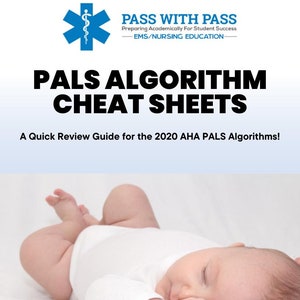 Hojas de referencia del algoritmo PALS (basadas en las actualizaciones/algoritmos PALS de la AHA de 2020)