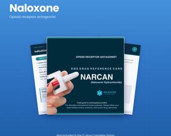Naloxone (Narcan) EMS Drug Guide | Paramedic and EMT Medication Reference, 12 Pages | NREMT Pharmacology Study Guide | Instant Download
