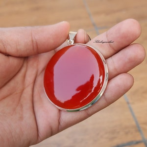 Ciondolo in corniola fatto a mano: gioielli da donna in argento sterling 925