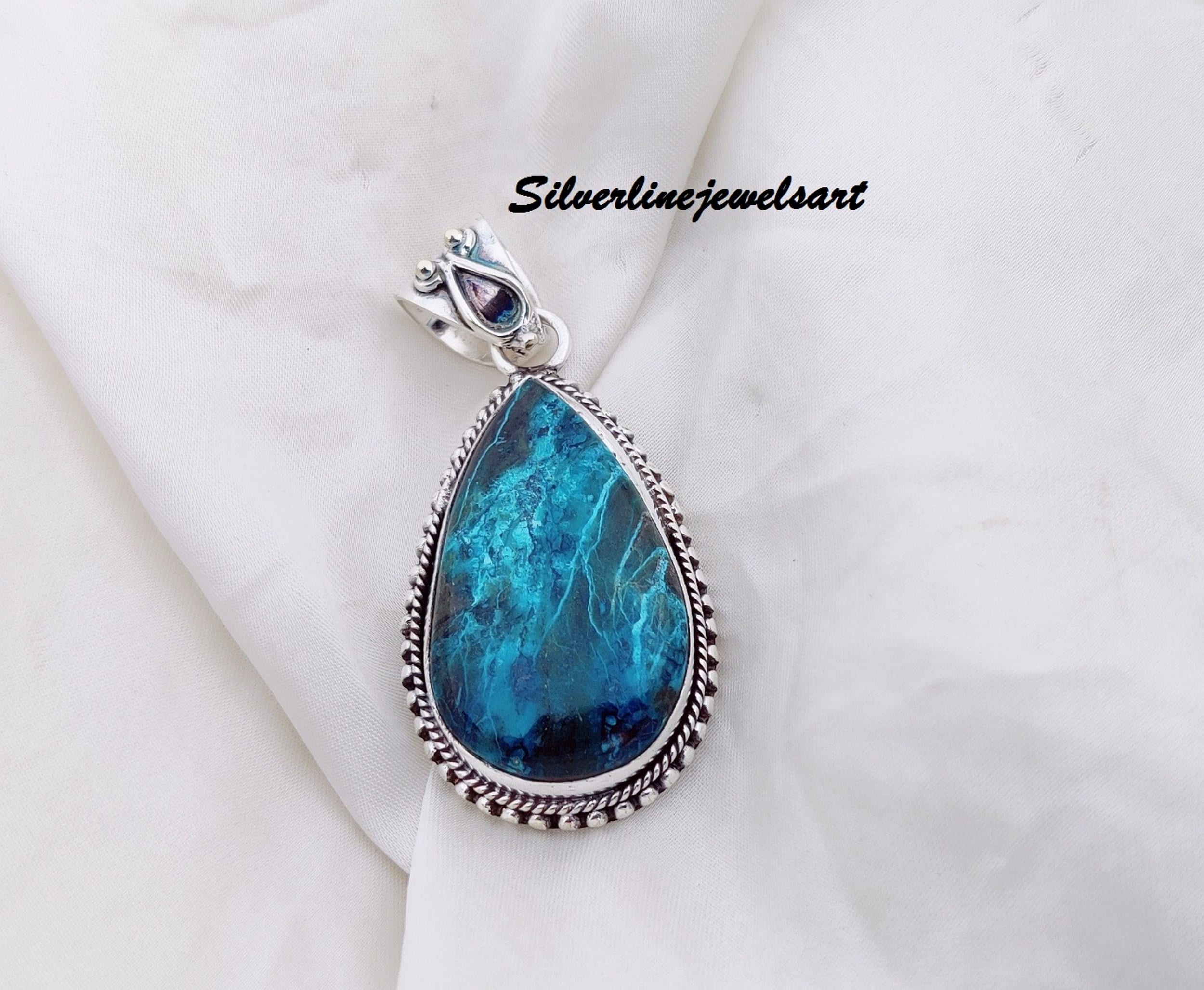 Gioielli di lusso naturale di pietra principale shattuckite | Acquisti Online su