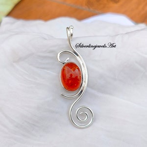 Baltic Amber Pendant: Handmade 925 Sterling Silver Jewelry