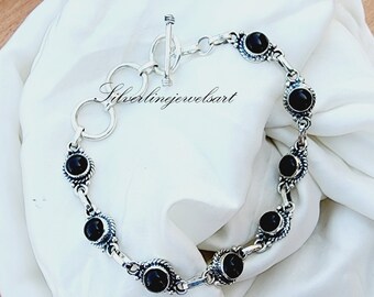 ●BLACKPURPLE● [silver925] Money Keeper Onyx Bracelet silver925]Money Keeper Onyx Bracelet - 블랙퍼플