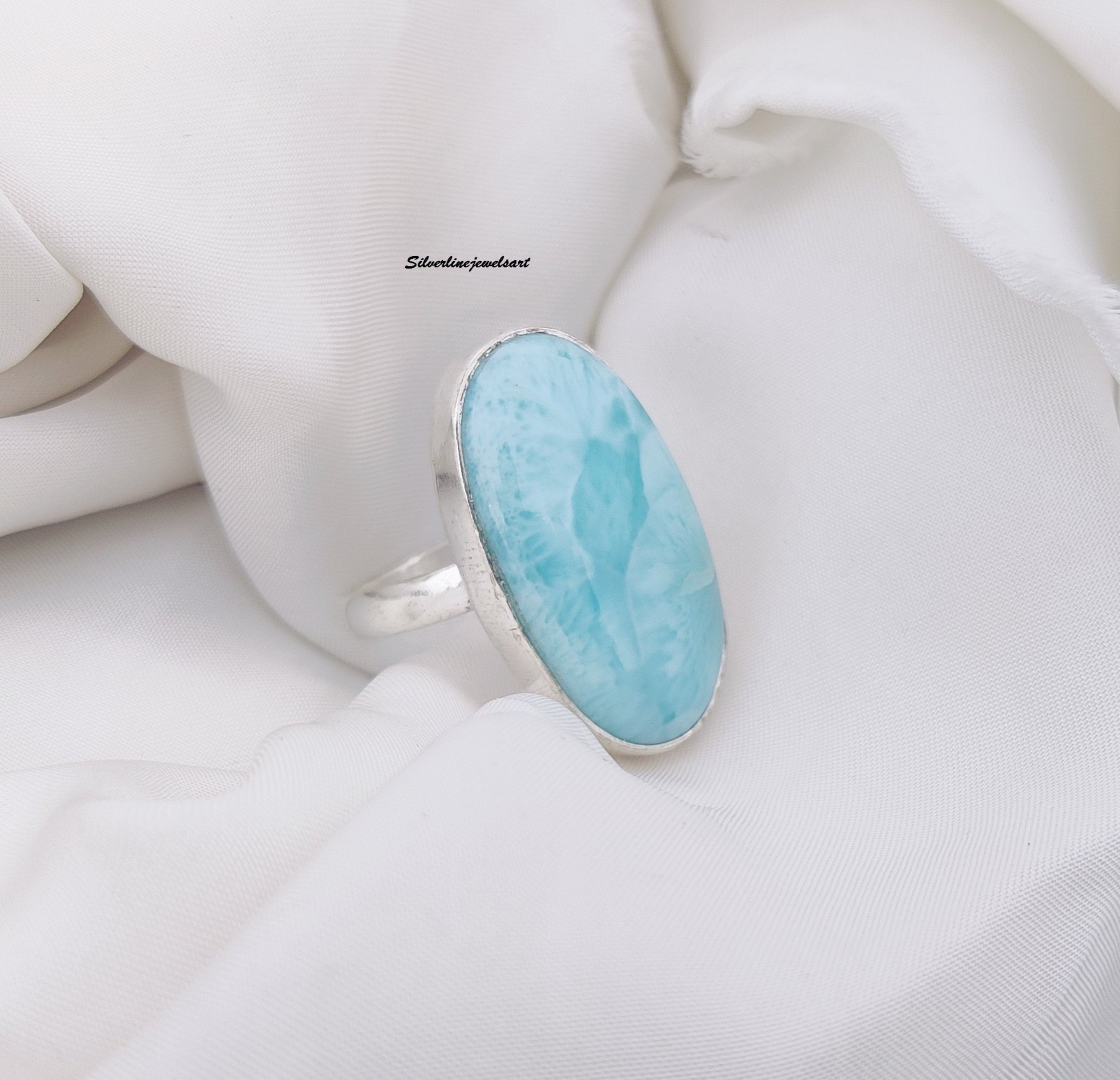 Larimar stein sale ring