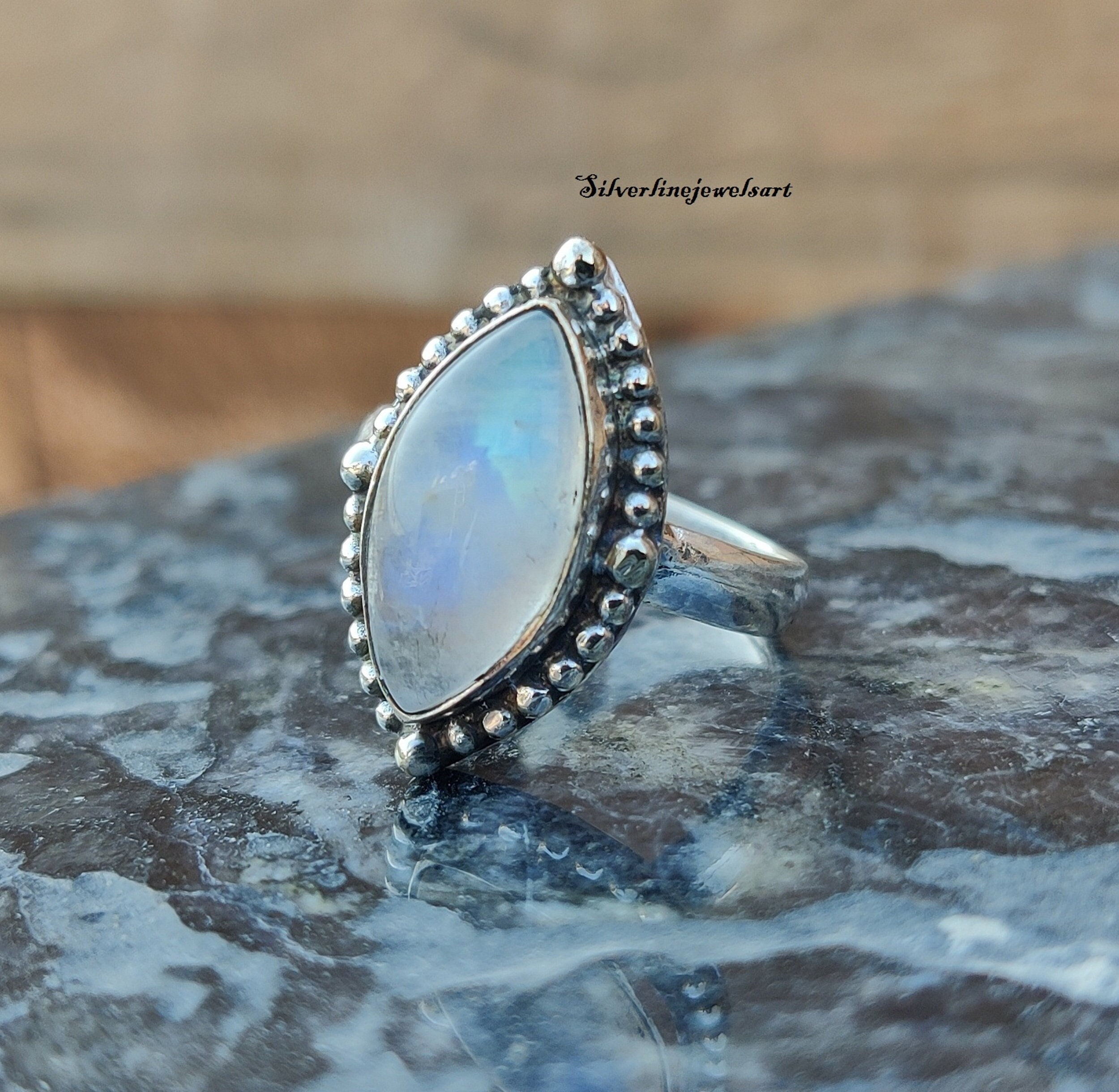 Anillo De ámbar "May". Anillos Antiguos Para Mujer. Joyería De ámbar. Anillo De Plata De Ley Con Piedras Preciosas Grandes Y Piedra. Anillo De Compromiso Bohemio único. - España