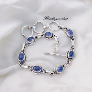 Amethyst Pendant, 925 sterling silver, Fabulous Bracelet, Silver Bracelet, Natural Amethyst, Friendship Day Gift, Gift for her.