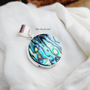 Abalone Pendant, 925 Sterling Silver, Abalone Jewelry, Wedding, Bridesmaid gifts, Gemstone Pendant, Abalone Necklace, Shell Jewelry