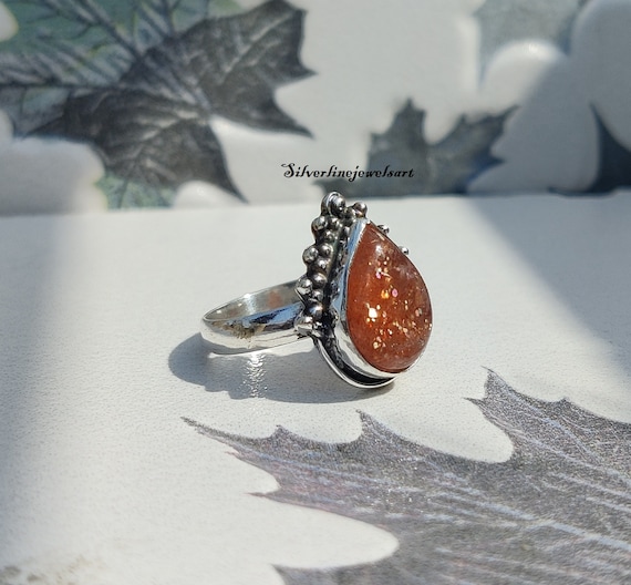 Sterling Silver Beaded Sun Ring Sterling Silver Beaded Sun Ring