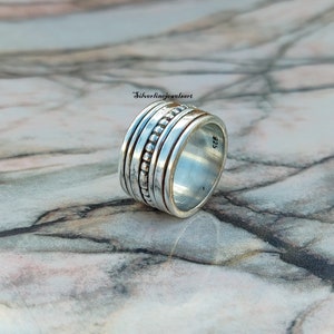 Spinner Ring, Handmade Ring, Anxiety Ring, 925 Sterling Silver, Fabulous Ring, Worry Ring, Concentration Ring, Christmas Gift, Gift for Dad.
