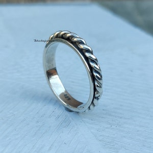 Sticking Spinner Ring, Women Ring, Handmade Ring, Anxiety Ring, 925 Sterling Silver, Worry Ring, Fidget Ring, Christmas Gift, vintage ring
