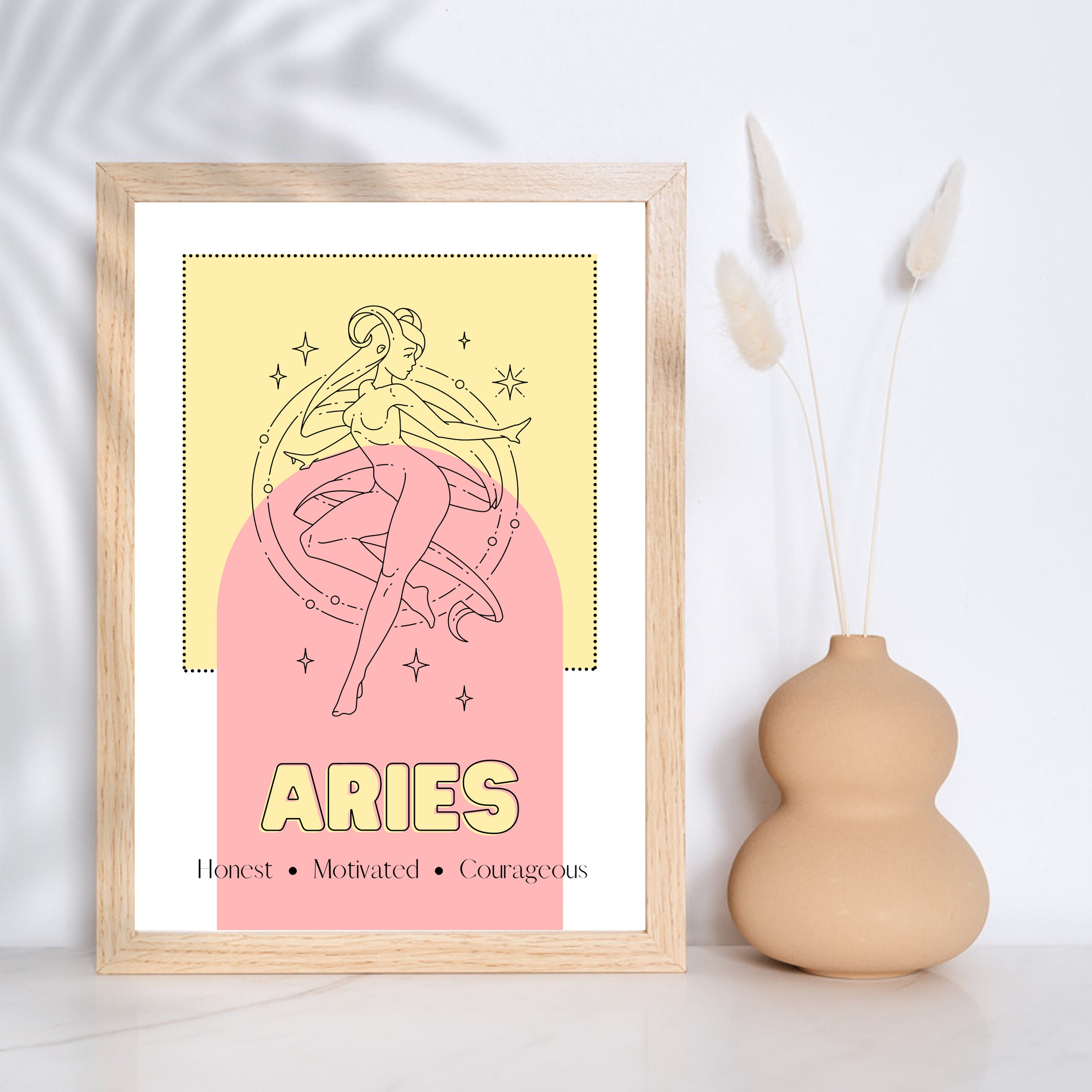 | d'impression d'art Mural Bélier Bélier, Astrologie, Zodiaque, Signe Stellaire, Coloré, Affiche | C