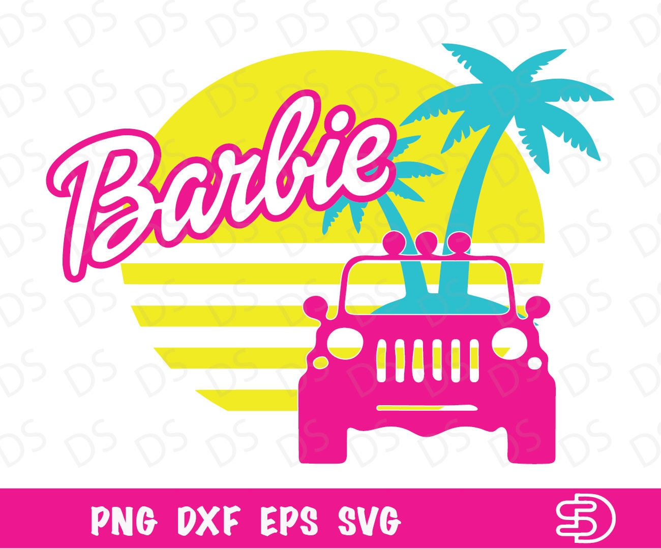 Barbie Jeep Barbie Offroad 4x4 Car Convertible Pink Babe Etsy UK
