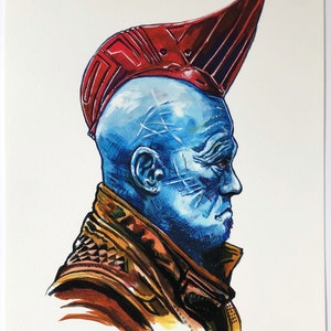 Yondu - Guardians of the Galaxy - 8x10 Giclée print of Hand Painted Portrait
