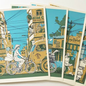 Nakatomi - Vietnam on Wheels - Set of 4 Hand Printed Silk Screen Art Prints