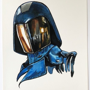 Cobra Commander G.I. Joe 8x10 Giclee of my Original Watercolor Portrait