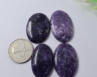 レピドライトスターカボションロット、彫刻された宝石、73カラット